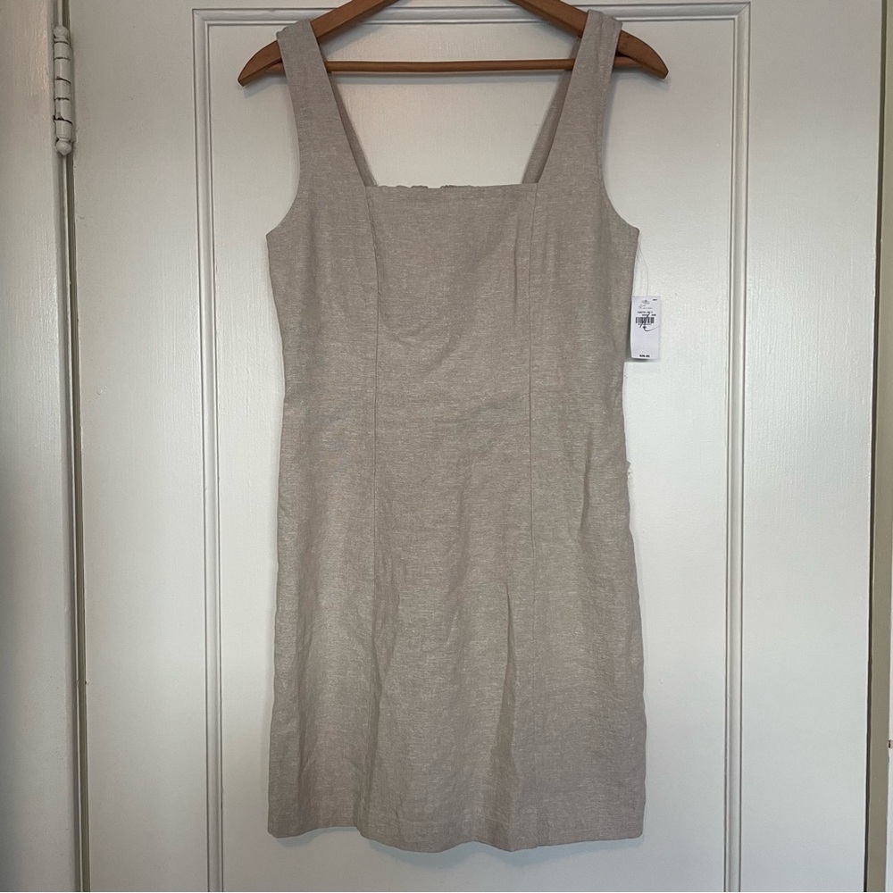 Oatmeal Linen Blend Sundress NWT